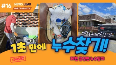 제천 금성면 누수 탐지 출동 현장에서 1초만에 누수원인 발견한 이야기