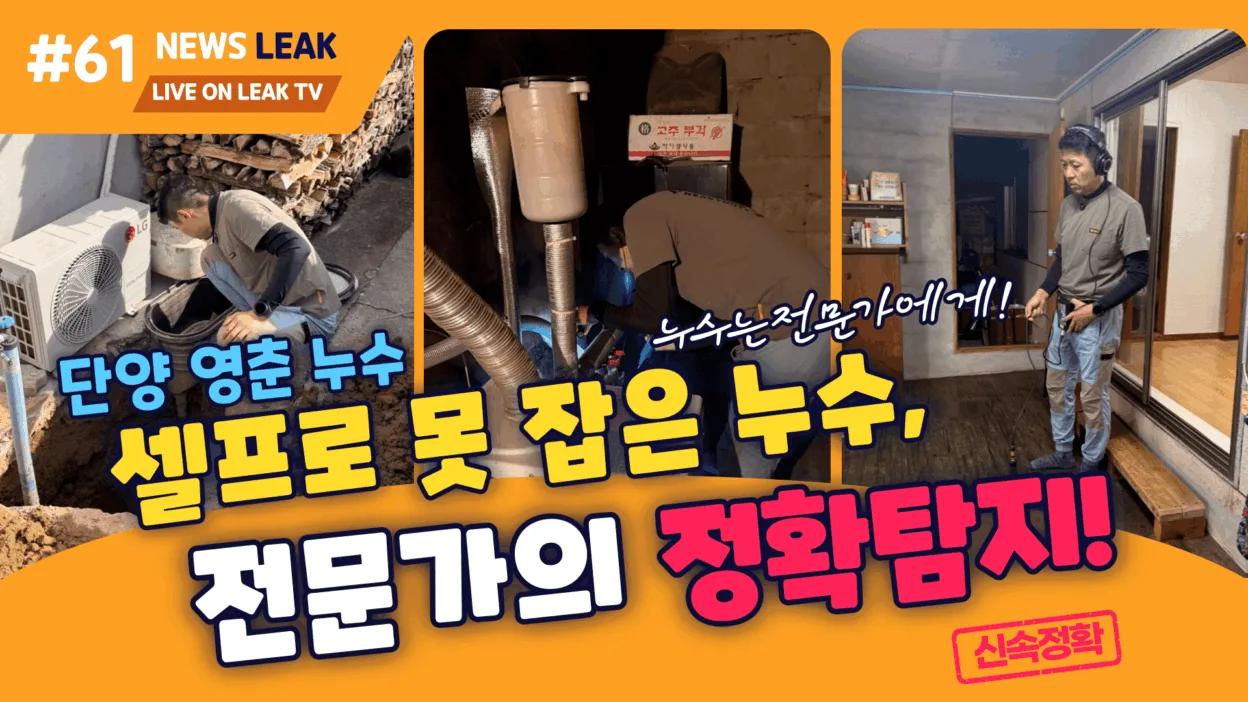 단양 누수 탐지로 출동한 영춘면 농가주택 누수현장에서의 해결기